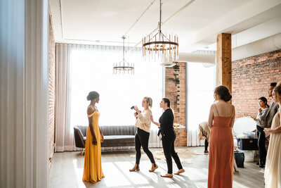 Behind the scenes from a True to Hue workshop, hosted by Bronte Bride