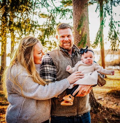 Family photography session at Loch Raven Reservoir in Towson, Md