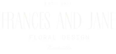 The logo for Frances and Jane Floral Design