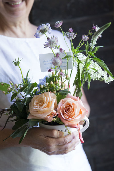 Wedding flower bouquet repurposing