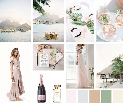 Wedding Moodboard Inspiration in Bora Bora by Paulina Cadoret Photography