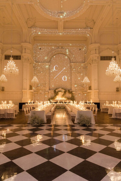 maison principale montreal - champagne tower | luxury wedding photographer