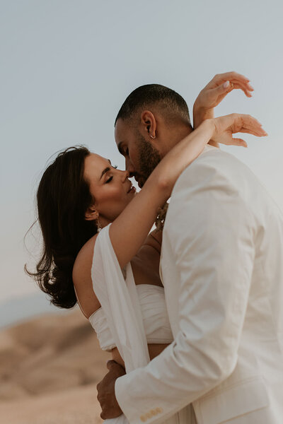 Couple portraits in Morocco Desert