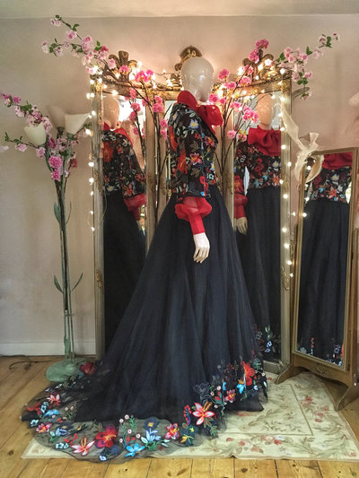 Mariachi-embroidered-flower-dramatic-evening-dress-JoanneFlemingDesign-7