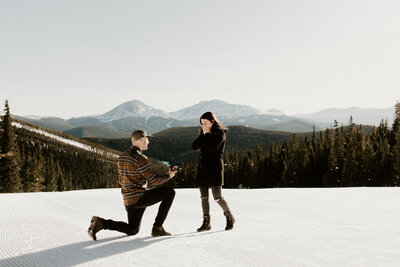 Chase proposing to Whitley on a mountain top