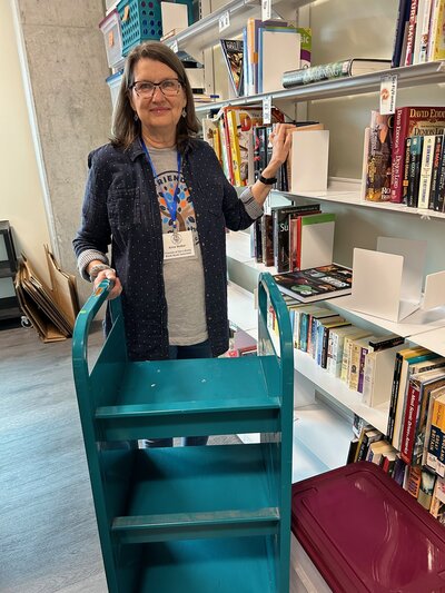 Image of Anne Walker at the Book Nook. RRPL First Floor