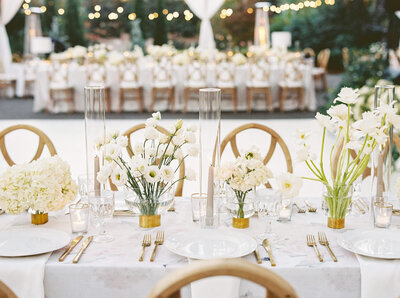 white and green reception table atlanta wedding destination fine art film photographer hannah forsberg