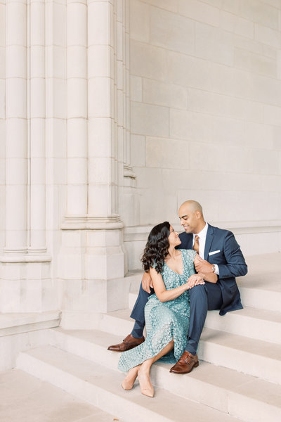 National Cathedral DC Engagement Portraits