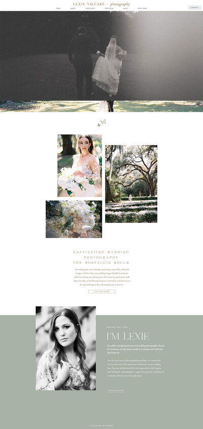 Lexie Home - Garden of Muses Showit Website Template