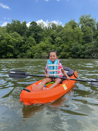 Juliet kayaking