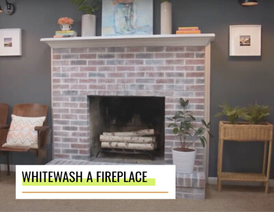 lowes how to whitewash a fireplace