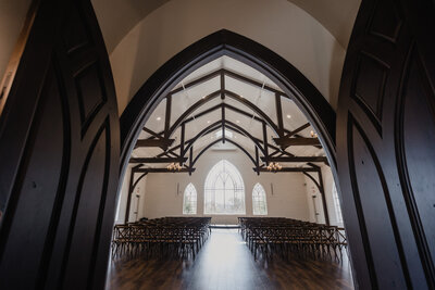 The Chapel inside the HighPointe Estate wedding venue in Liberty Hill, Texas.