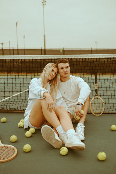 Styled couples tennis session in Abilene, TX