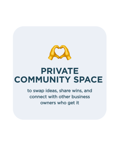 Florida Social Butterfly private community icon with hands in heart emoji for social media membership