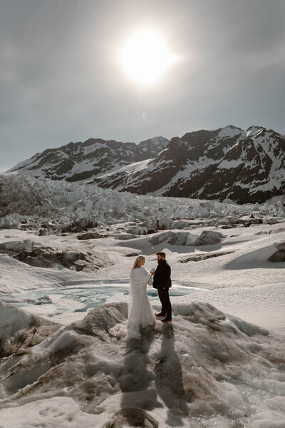alaska glacier mountain elopement, alaska wedding, alaska adventures, alaska elopement photographer, alaska adventure wedding, where to elope in alaska, brit nicole photography