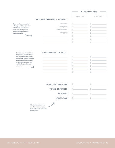 The Everygirl's Budget Worksheet (Module 002, Worksheet #3)_Page_2