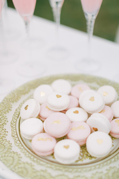 Pink wedding macarons Nottingham