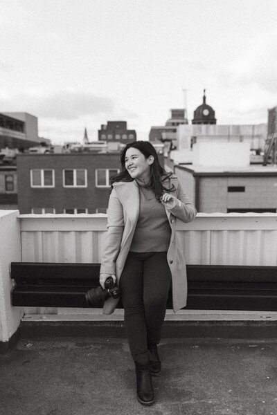 jennifer kahl poses for brand photo