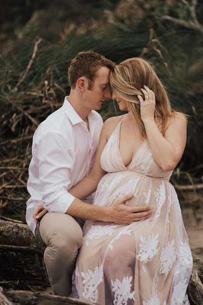 Jenn and Hunter - Beach Maternity Phototography Big talbot Jacksonville, Florida