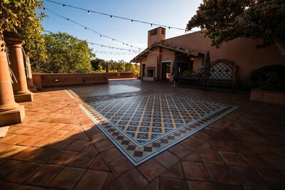 Sunrise Patio at the Rancho Valencia Resort, wedding venue in San DIego