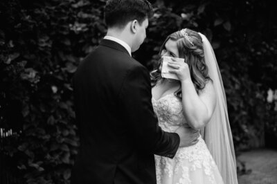 tearful first look at Toronto wedding
