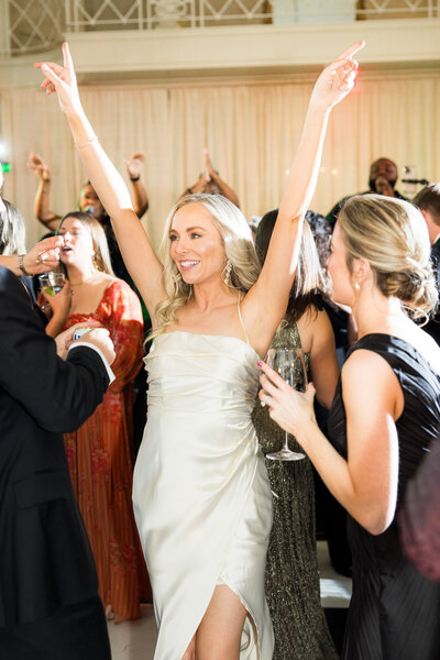 Bride excited on her wedding day