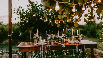 Elegant Outdoor Dining Table