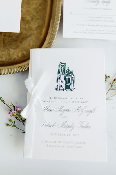 Custom calligraphy wedding invitation in gray ink