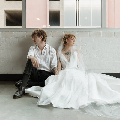 Bride and Groom sitting portraits