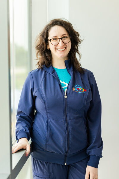 Amy McMahon, a dental assistant at Skyview Pediatric Dentistry in St. Louis, MO