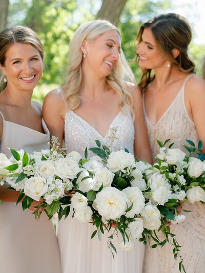 Leigh Florist Design Studio Audubon NJ All White Classic Bridal Bouquets
