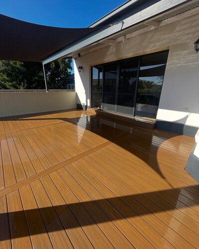 Finished outdoor living area by AR Construction in Warrnambool