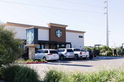 Exterior photos of Starbucks in Lubbock TX