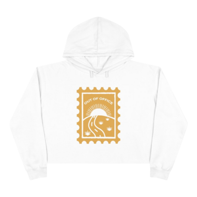 Out of Office Crop Hoodie - White