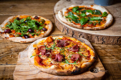Wood fired pizzas at Iscoyd