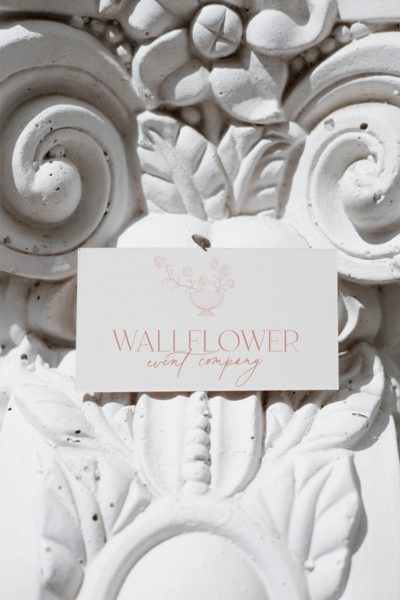 Wallflower Event Company Business Card Mockup