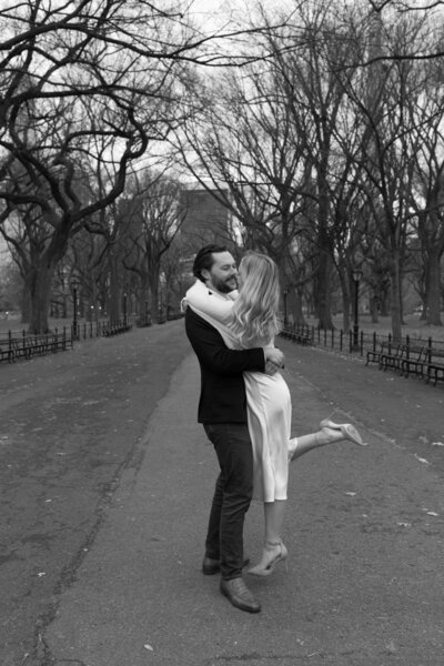 Couple dancing together in central park, NYC