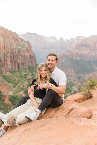 couple at zion national park