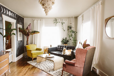 Boho Eclectic Living Room-12