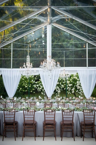 Clear Top Tented Home Wedding in Washington, CT
