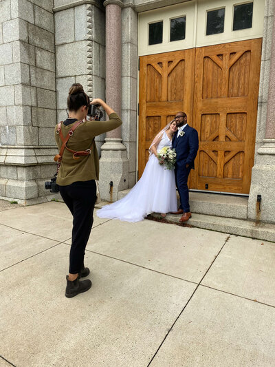 Halifax wedding photographer taking pictures of a couple