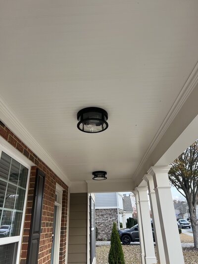 Newly installed dining room chandelier installed by evergreen electric