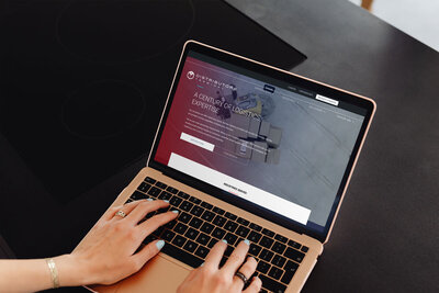 The home page before a website project redesign with Ashley Stepanoff