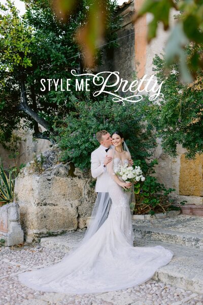 This New York couple brought timeless black tie elegance to the raw Sicilian cliffs of Tonnara di Scopello