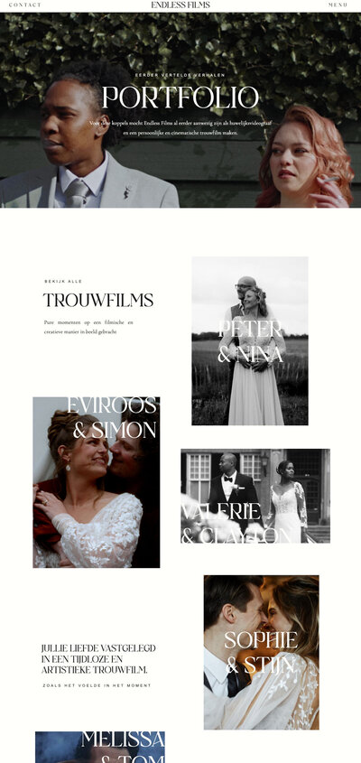 Endless Portfolio - Garden of Muses Showit Website Template