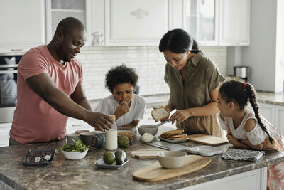 Family having dinner