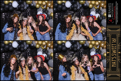 Sweet 16 Print photo booth photos in Lubbock, TX.