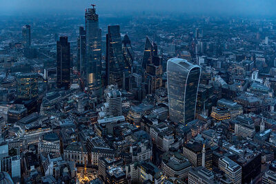 london cityscape from above