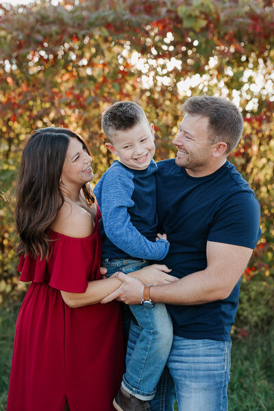 maternity photos with mom, dad and son captured by a montana photographer