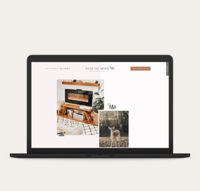 Showit website template  Over the moon